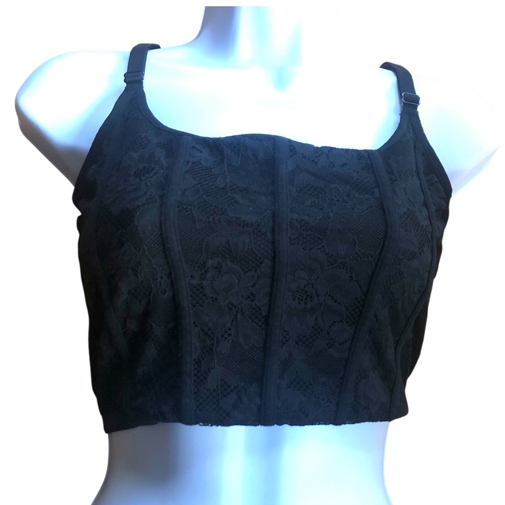 Colsie Black Lace Corset Bralette - Picture 1 of 6